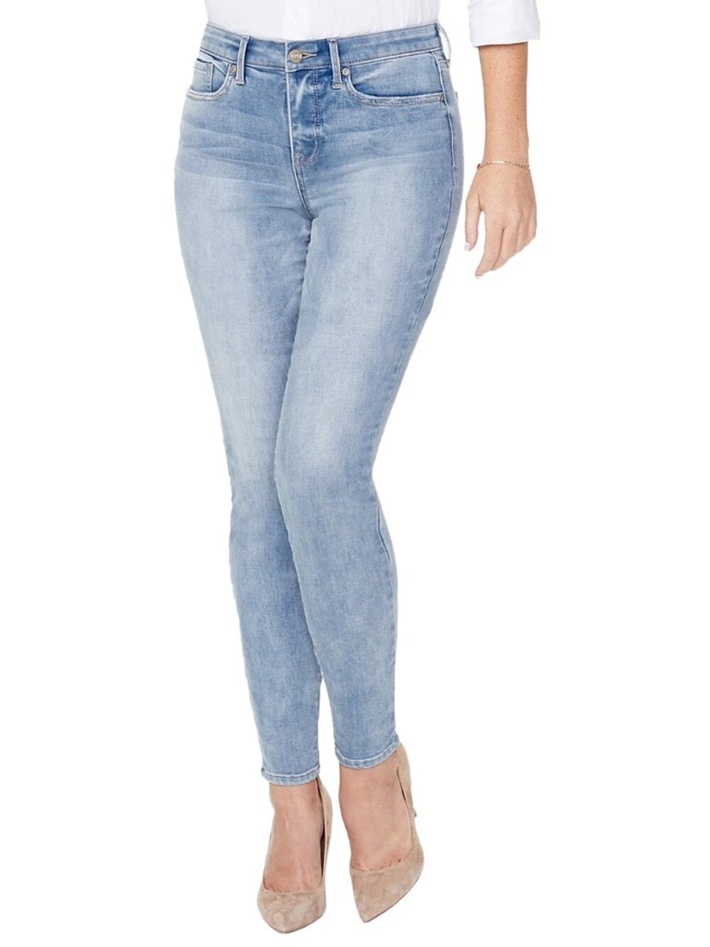 NYDJ Ami High Rise Skinny Jeans 16 Light Wash Lift Tuck Stretch